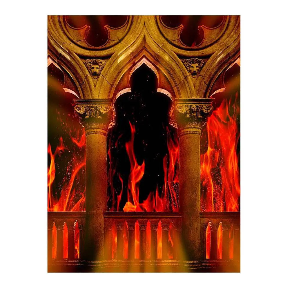 Veranda Columns On Fire Photography Backdrop - Pro 6 x 8