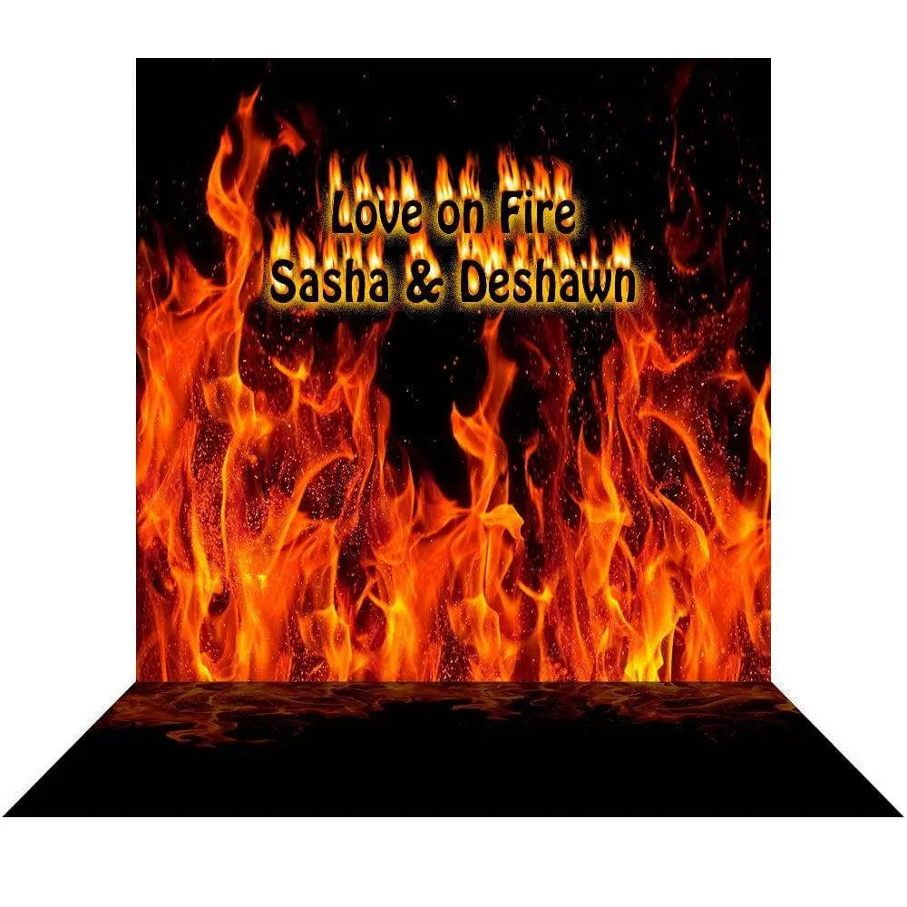 Flame, Red Hot, Fire Backdrop, Heat, Burning Hot, Fire and Ice Photo Backdrop - Basic 4.4 x 5