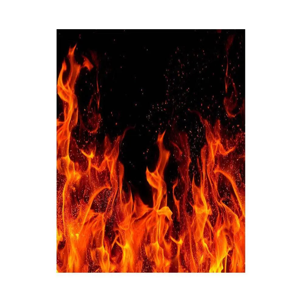 Fire On Black Photography Photo Background- Basic 5.5 x 6.5