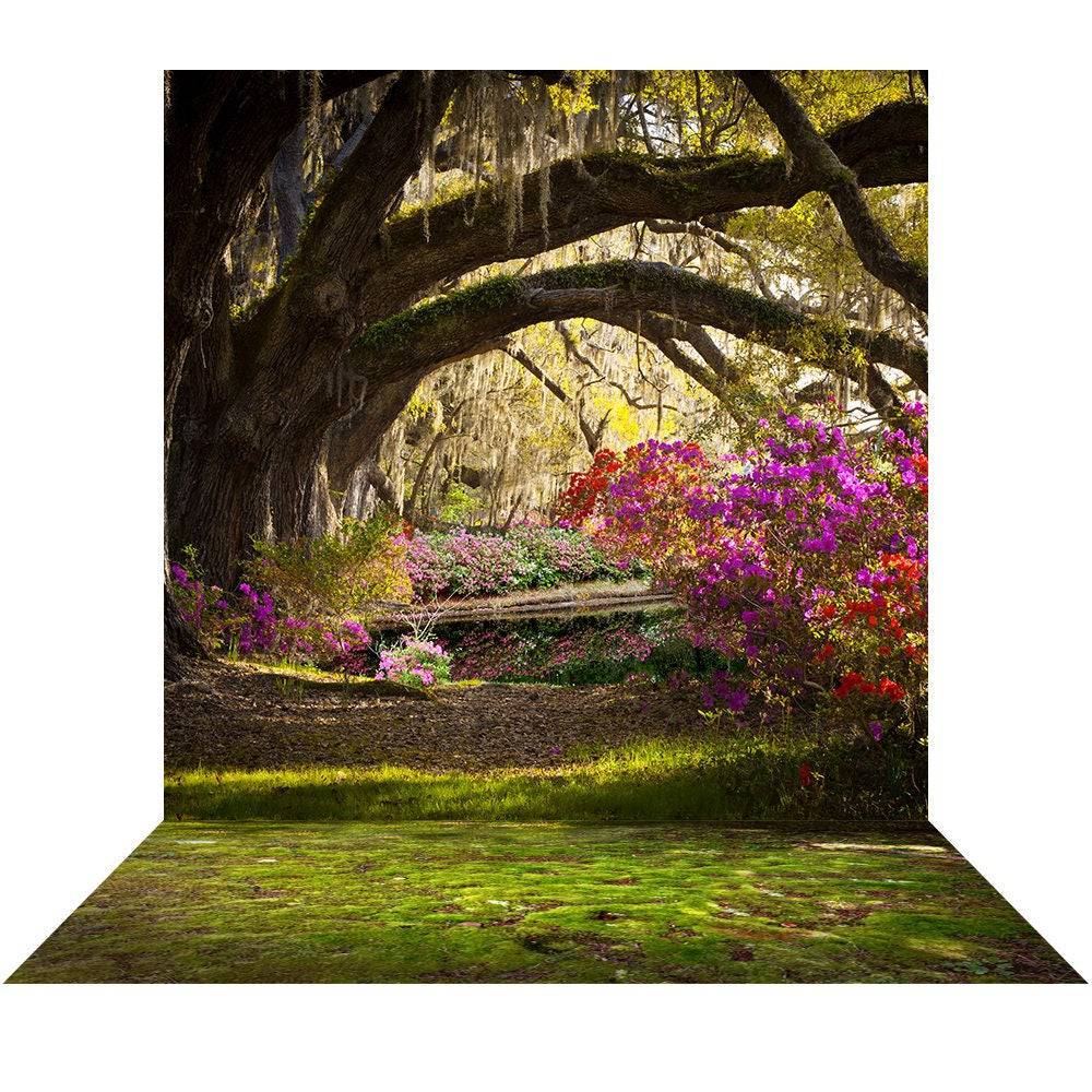 Wild Azalea Garden Photography Background - Basic 8 x 16