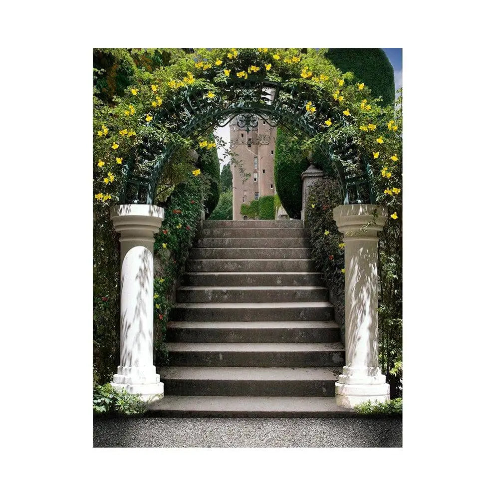 Garden Arch Stairway Photography Background - Basic 5.5 x 6.5