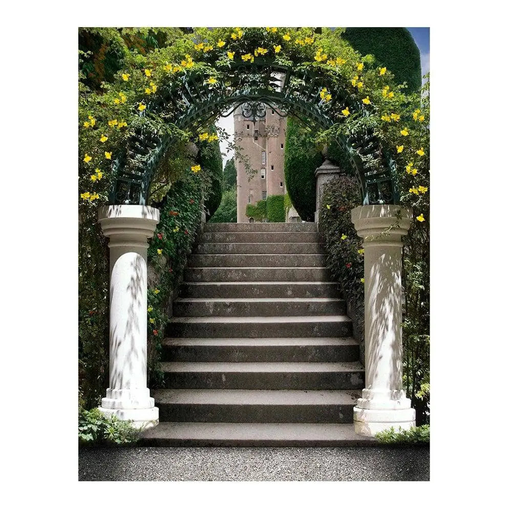 Garden Arch Stairway Photography Background - Basic 6 x 8