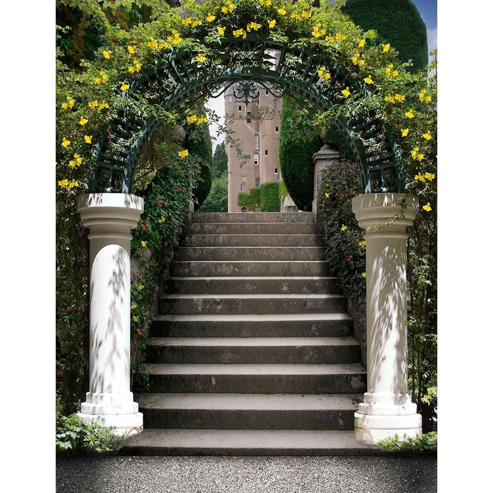 Garden Arch Stairway Photography Background - Pro 8 x 10