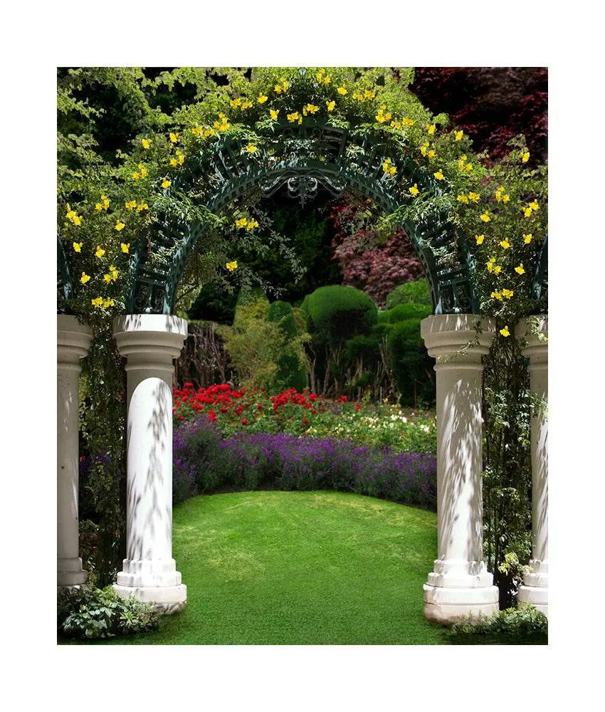 Garden Arch Lawn With Step Photography Backdrop