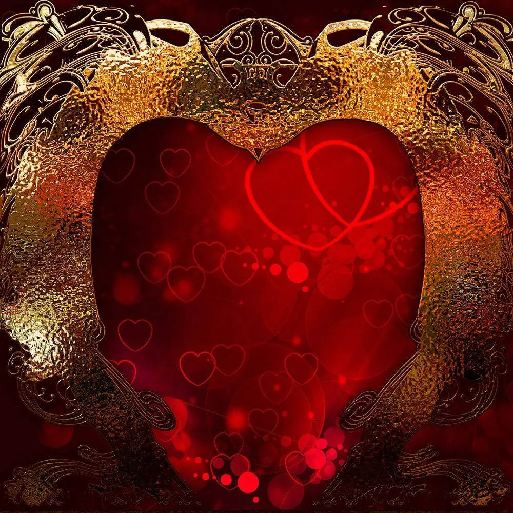 Dark Hearts Romantic Photography Background - Basic 10 x 8
