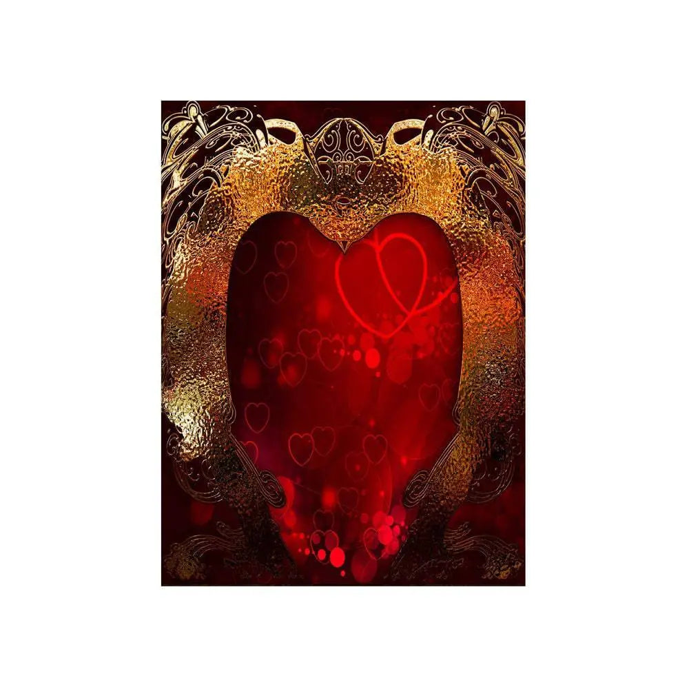 Valentine's Day Dark Hearts Romantic Photography Background - Basic 4.4 x 5