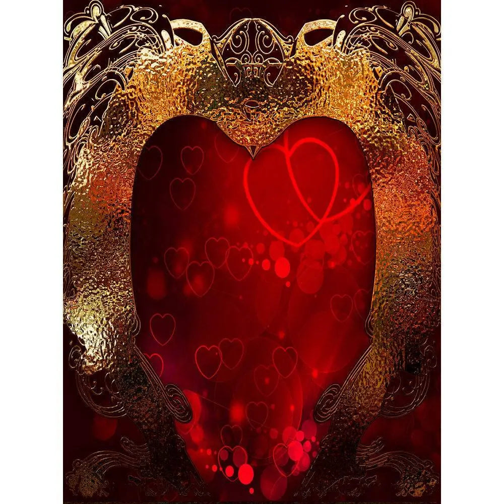 Dark Hearts Romantic Photography Background - Basic 8 x 10