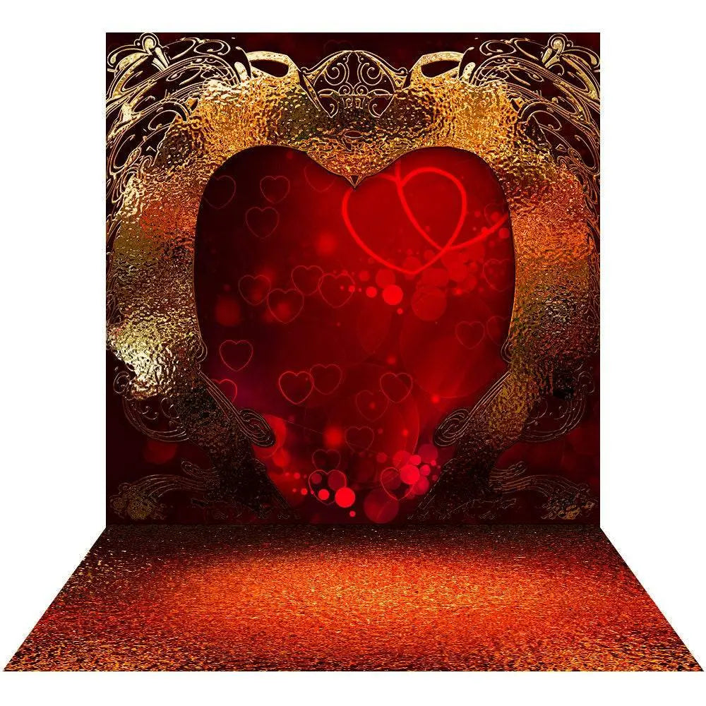 Dark Hearts Romantic Photography Background - Basic 8 x 16