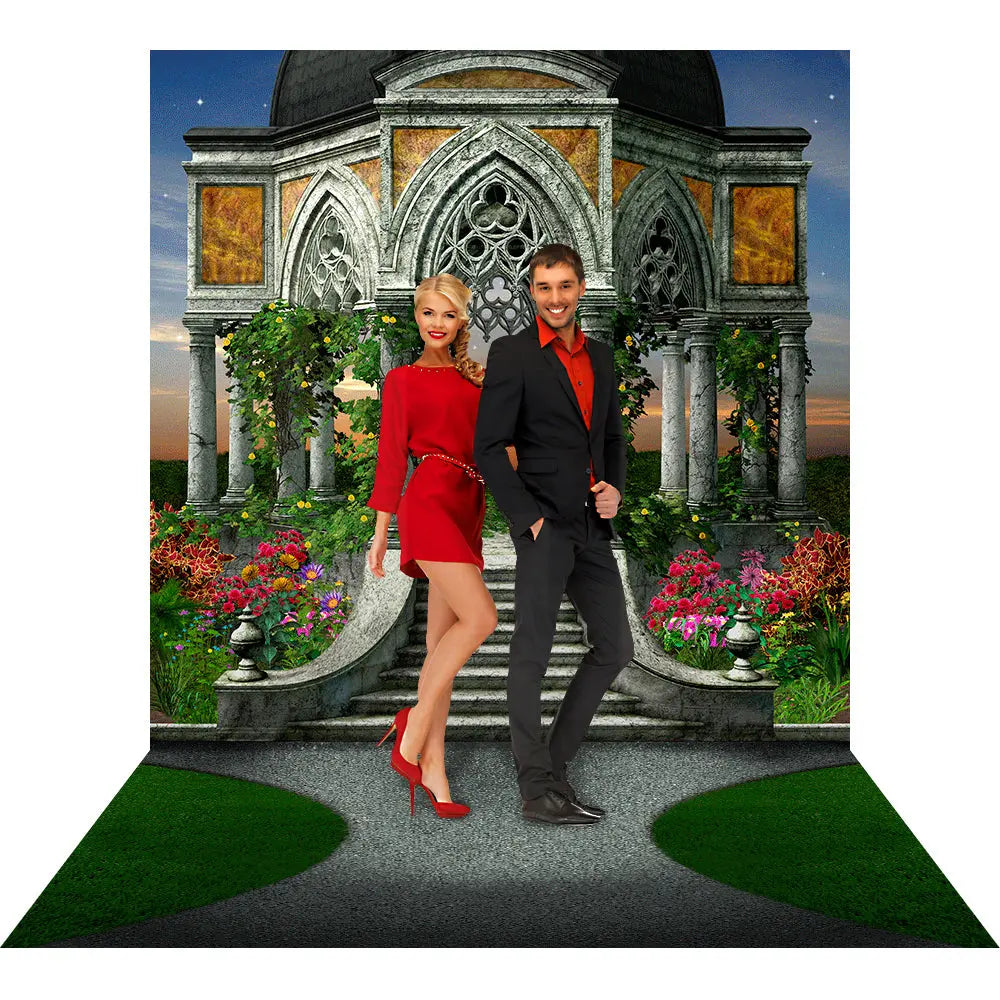 Glorious Gazebo Fairytale Photo Backdrop Alba Backgrounds