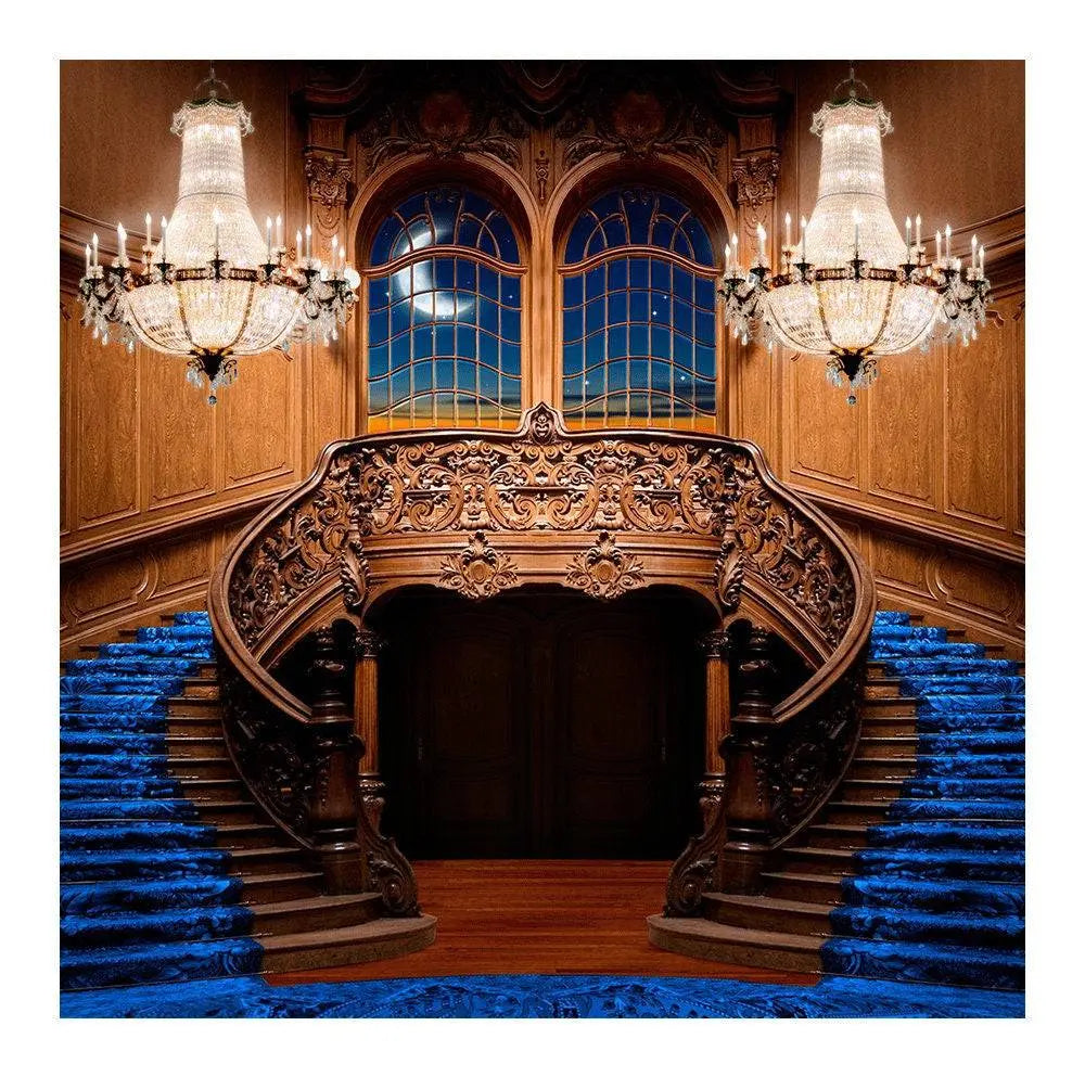 Grand Double Staircase Photography Background - Basic 8 x 8