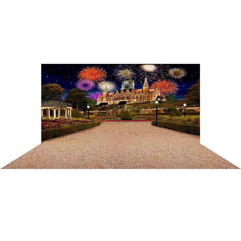 Great Gatsby Garden and Fireworks Photo Backdrop - Pro 20  x 20