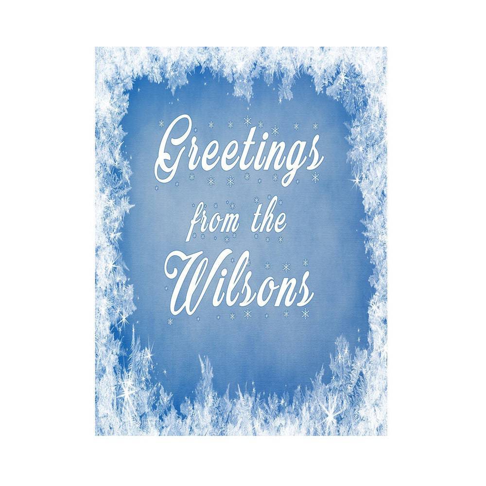 Customizable Snow Flake Decorative Photo Background - Basic 5.5 x 6.5