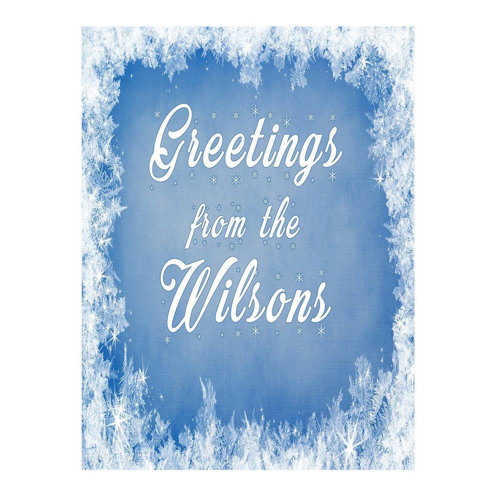 Customizable Snow Flake Decorative Photo Background - Basic 6 x 8