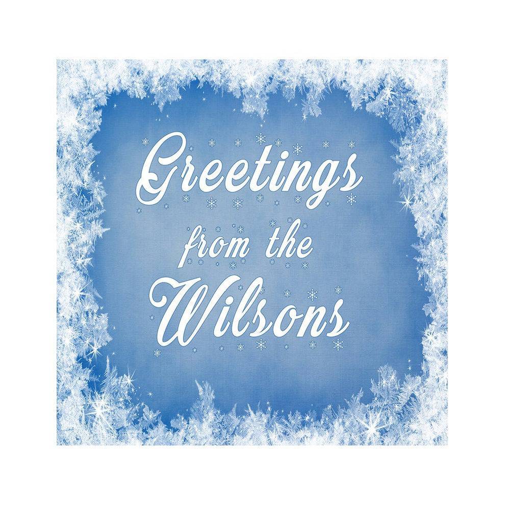 Customizable Snow Flake Decorative Photo Background - Basic 8 x 8