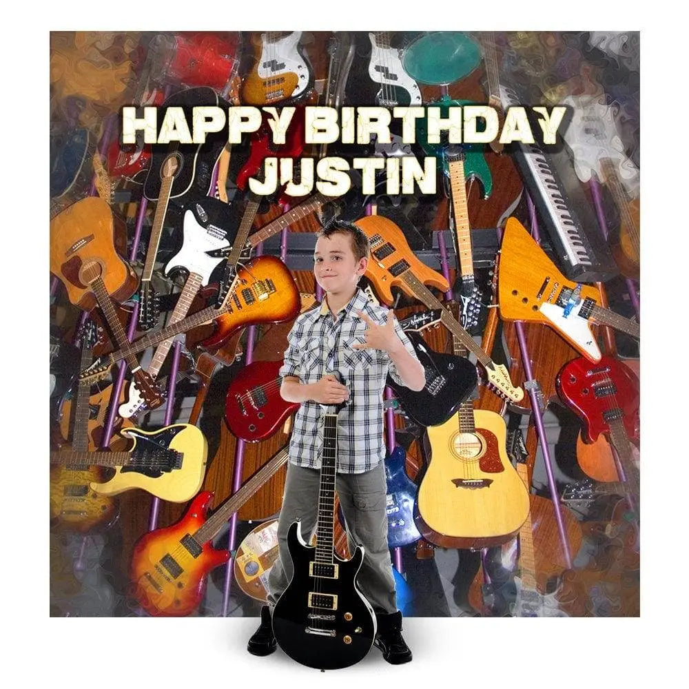 Customizable Guitar Lovers Photo Background
