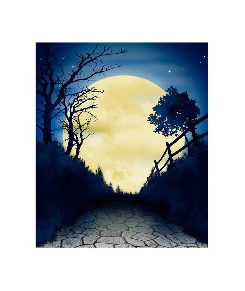 Halloween Moon Hocus Pocus Photo Backdrop - Basic 4.4  x 5