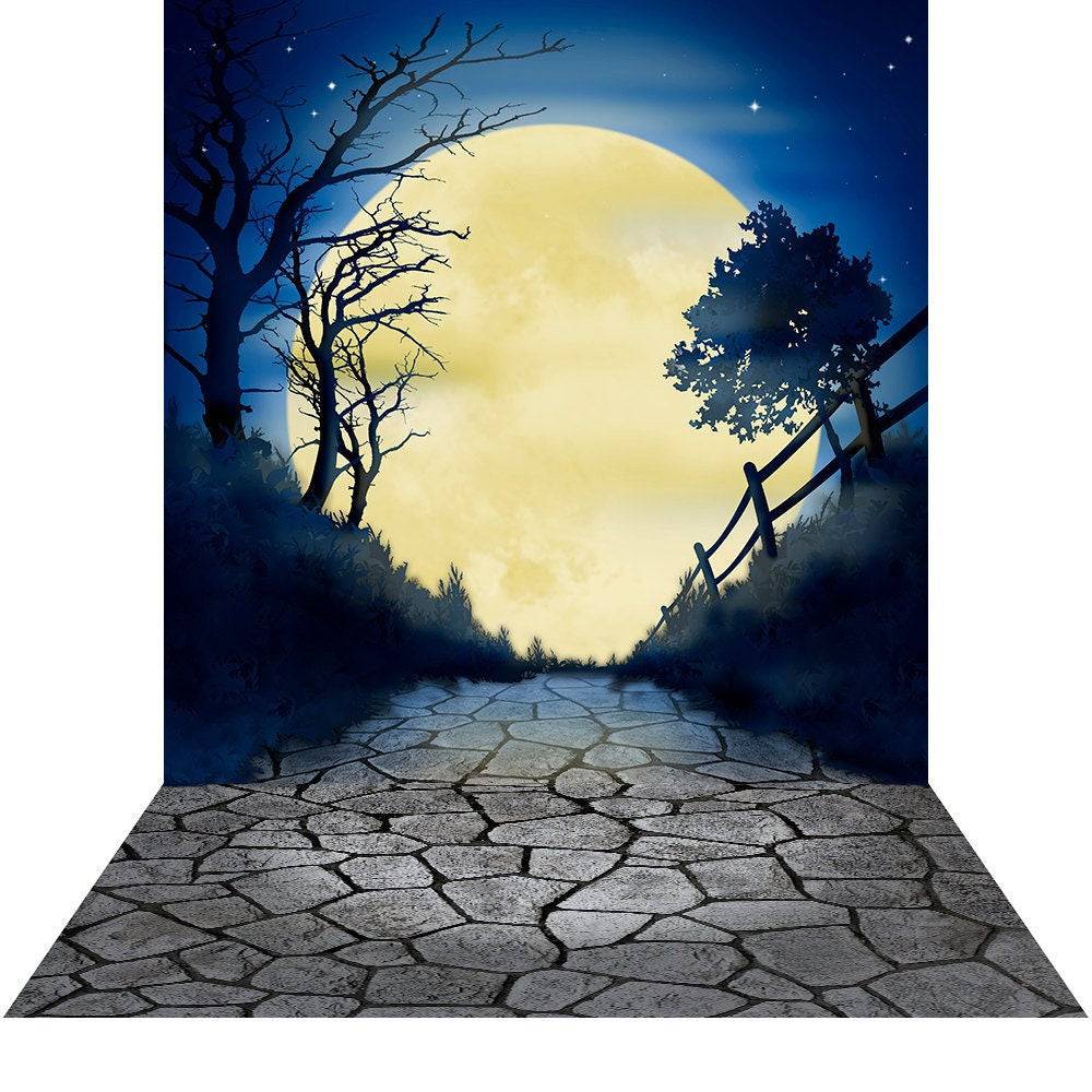 Halloween Moon Hocus Pocus Photo Backdrop - Basic 8 x 16