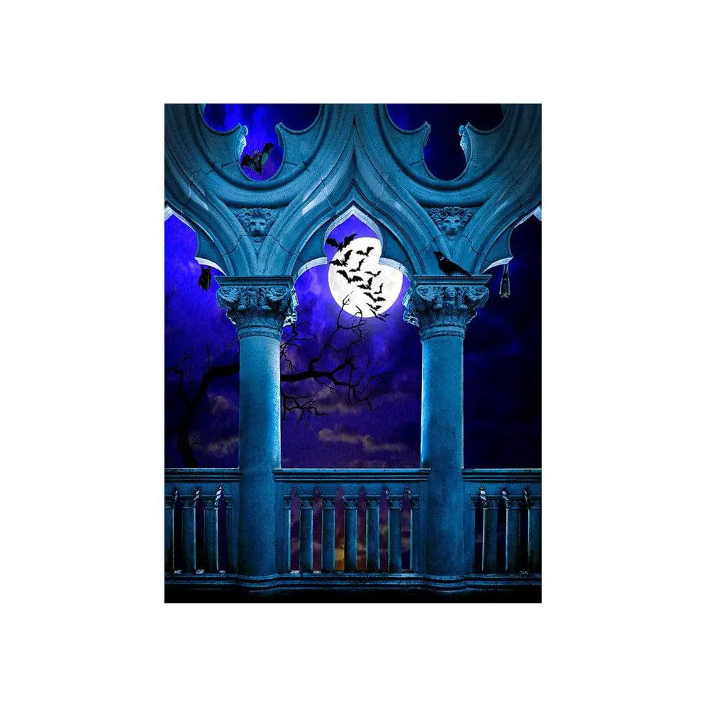 Halloween Party Full Moon Photography Background - Basic 4.4  x 5