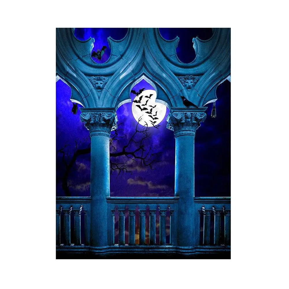 Halloween Party Full Moon Photography Background - Basic 5.5  x 6.5