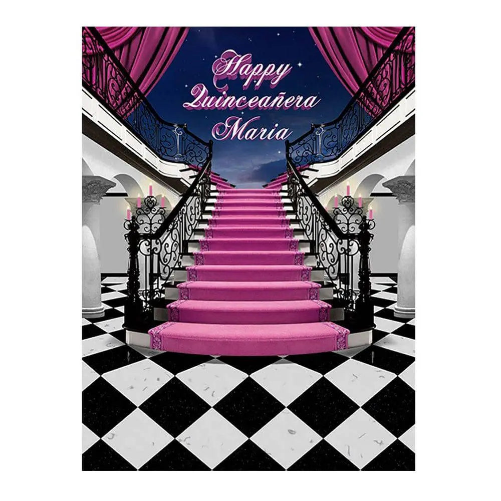 Happy Quinceanera Birthday Photo Backdrop - Basic 6 x 8