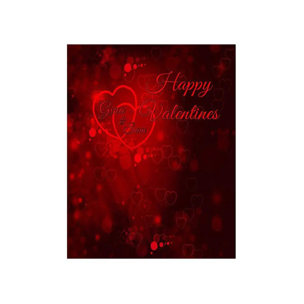 Valentine's Day Day Red Hearts Photography Background - Basic 4.4 x 5