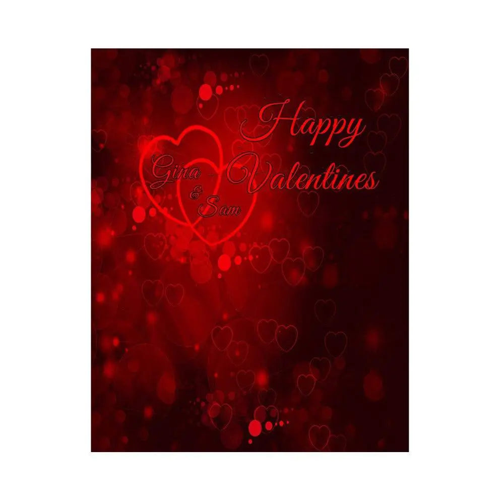 Happy Valentines Day Red Hearts Photography Background - Basic 5.5 x 6.5