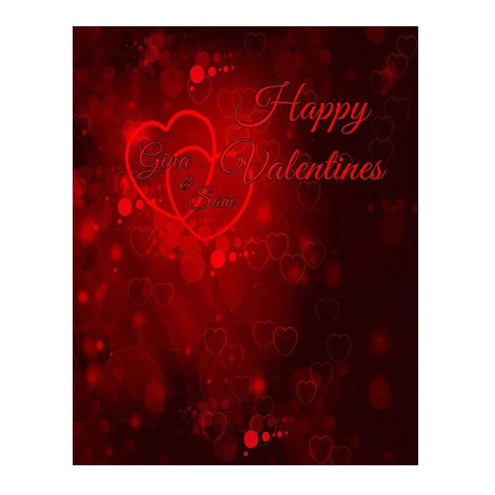 Happy Valentines Day Red Hearts Photography Background - Basic 6 x 8