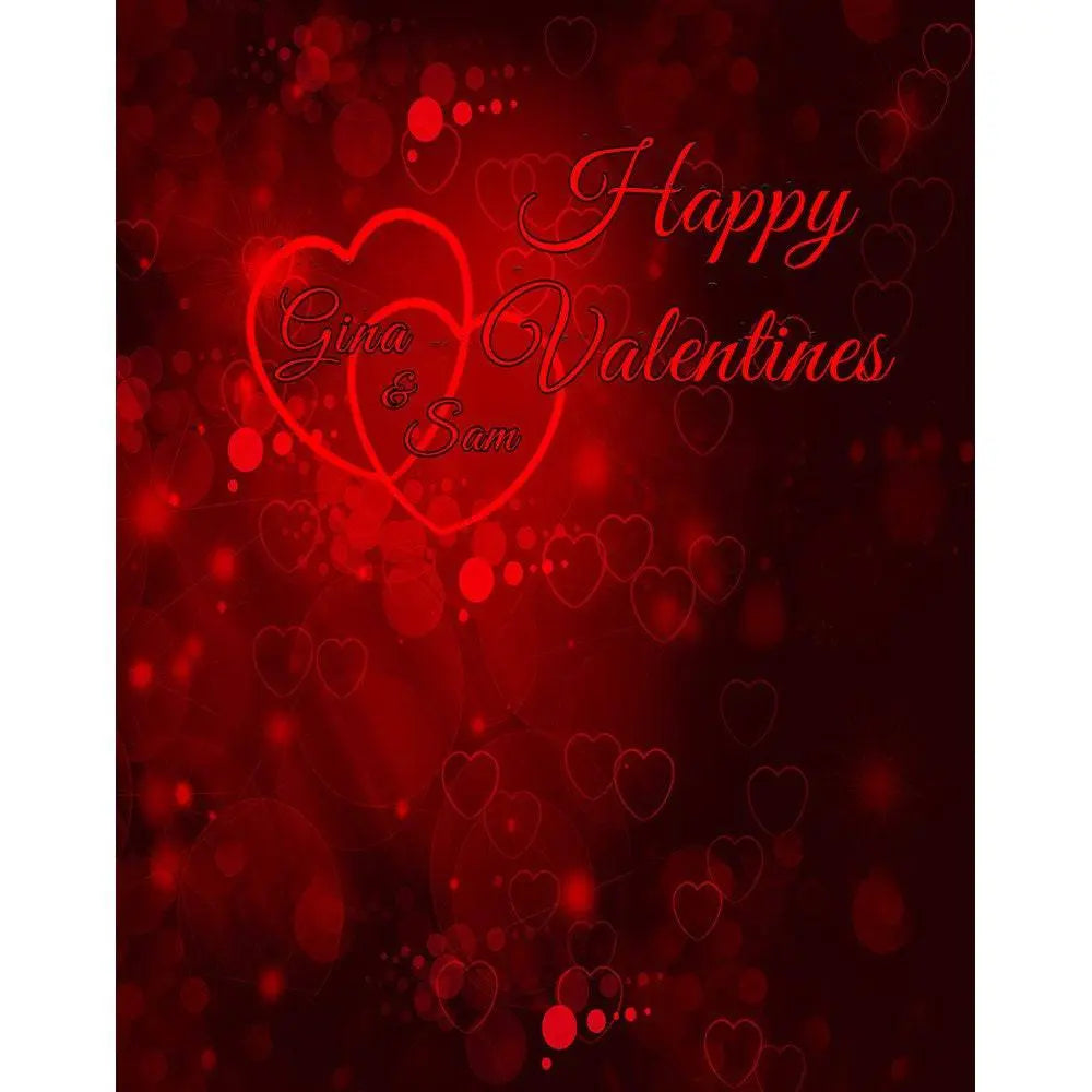 Happy Valentines Day Red Hearts Photography Background - Basic 8 x 10