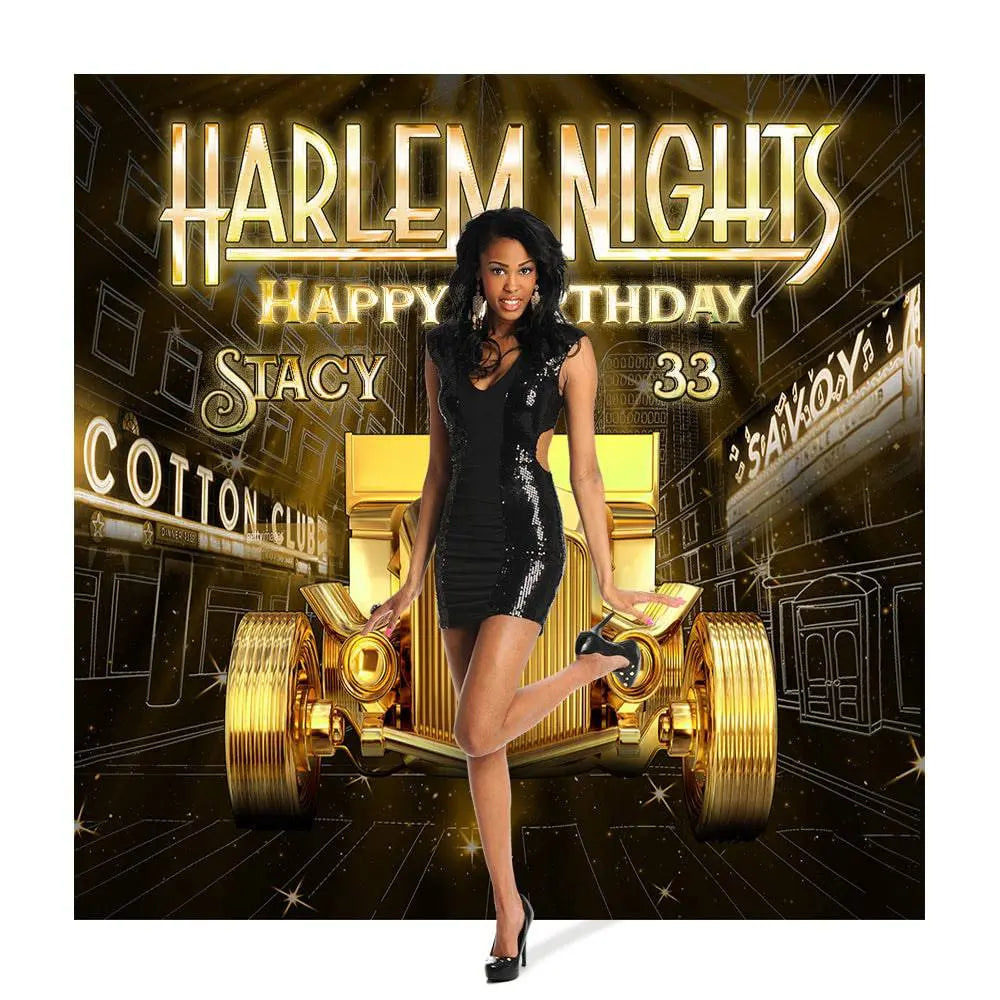 Harlem Nights Photo Background for your special birthday party. Alba Backgrounds Harlem Nights Photo Background for your special birthday party. Alba Backgrounds