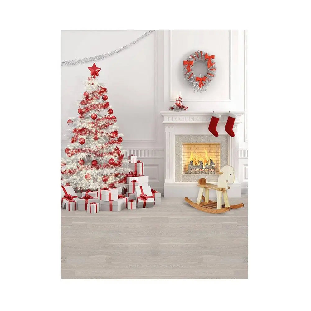High Key Christmas Photo Backdrop Holiday Background - Basic 5.5 x 6.5
