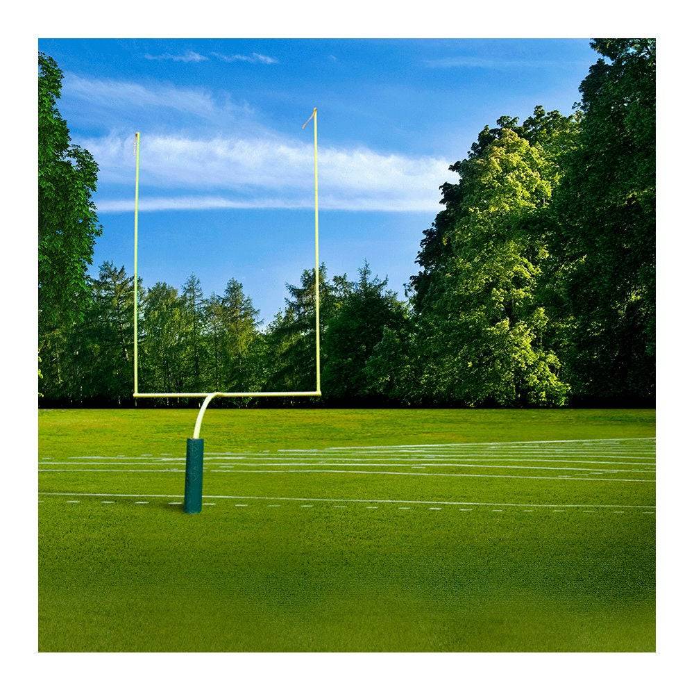 High School Football Field Backdrop - Basic 8 x 8