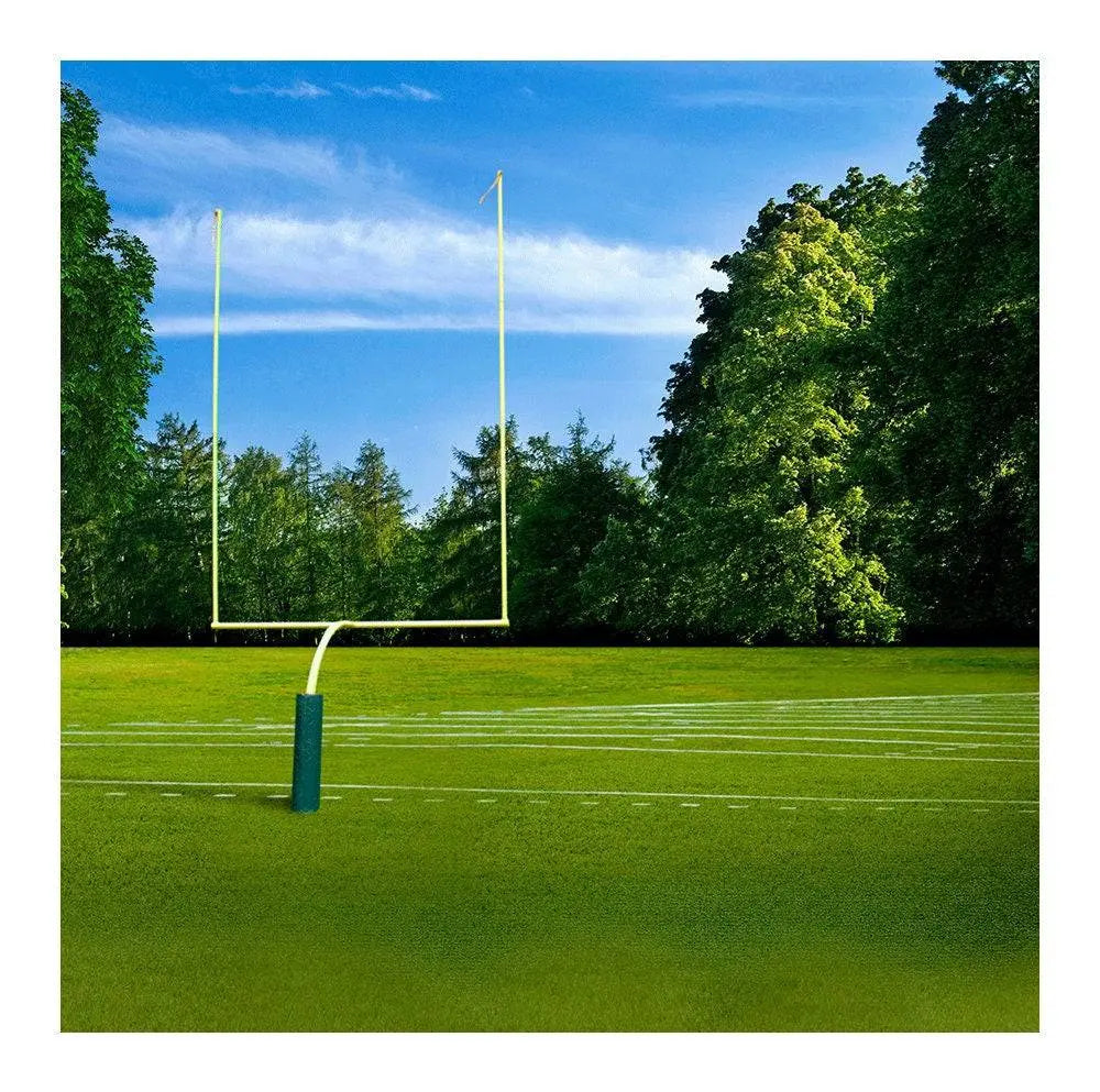 High School Football Field Backdrop - Basic 8 x 8