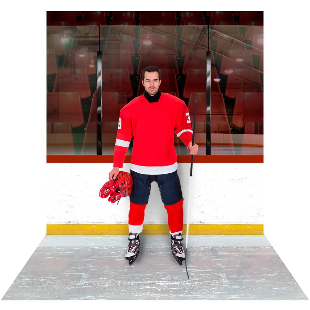 Ice Hockey Rink Photo Backdrop