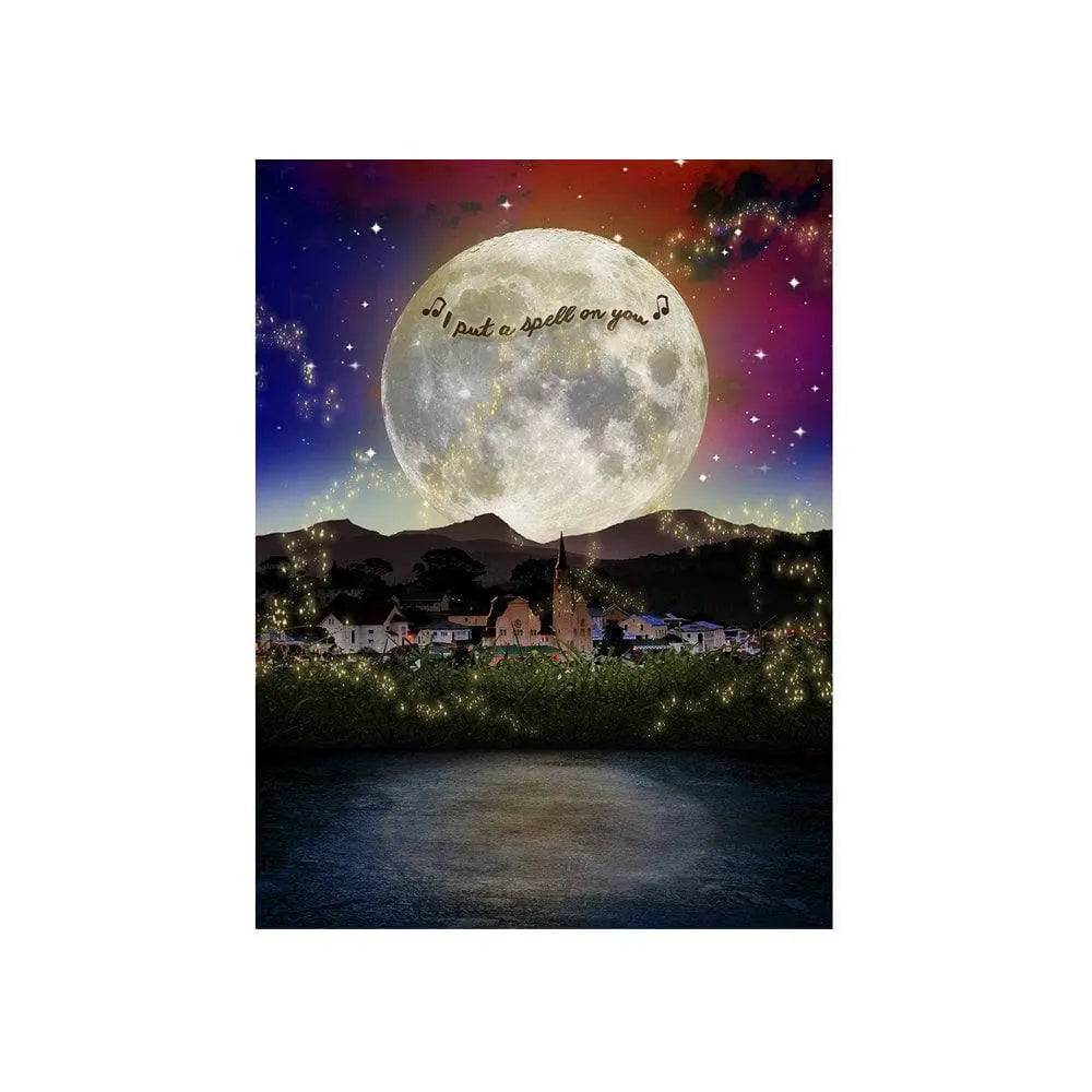 Hocus Pocus Full Moon Photo Background - Basic 4.4  x 5