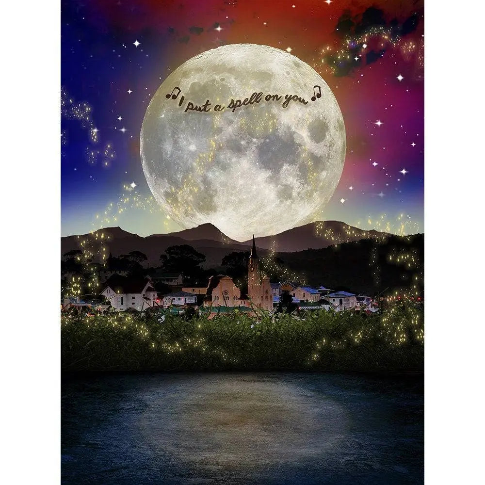 Hocus Pocus Full Moon Photo Background - Pro 8  x 10