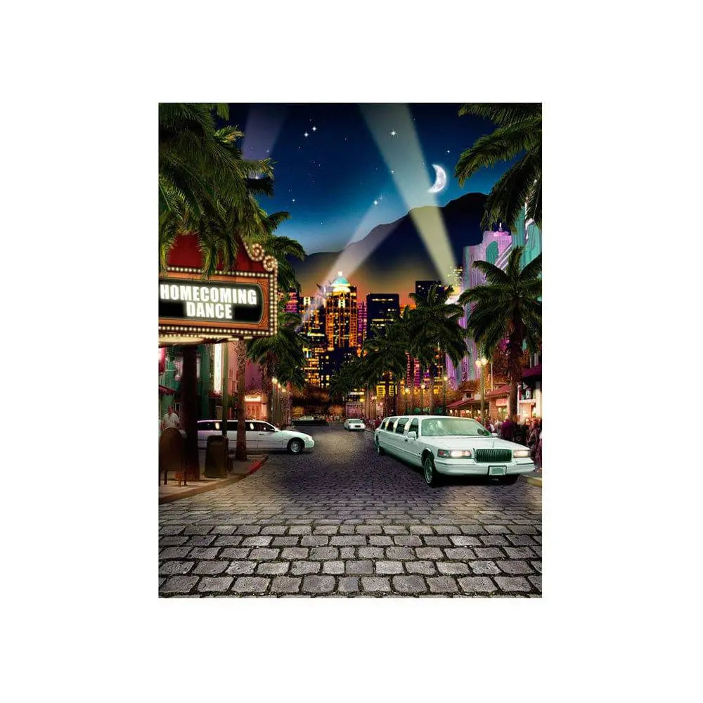 Custom Marquee Hollywood Photo Backdrop - Basic 4.4  x 5