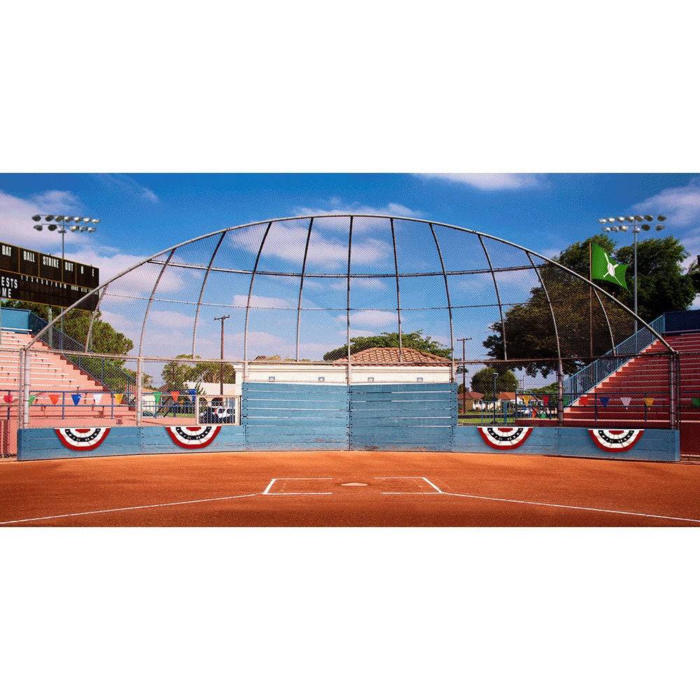 Home Plate Baseball Field Photo Backdrop Backdrop - Pro 20 x 10