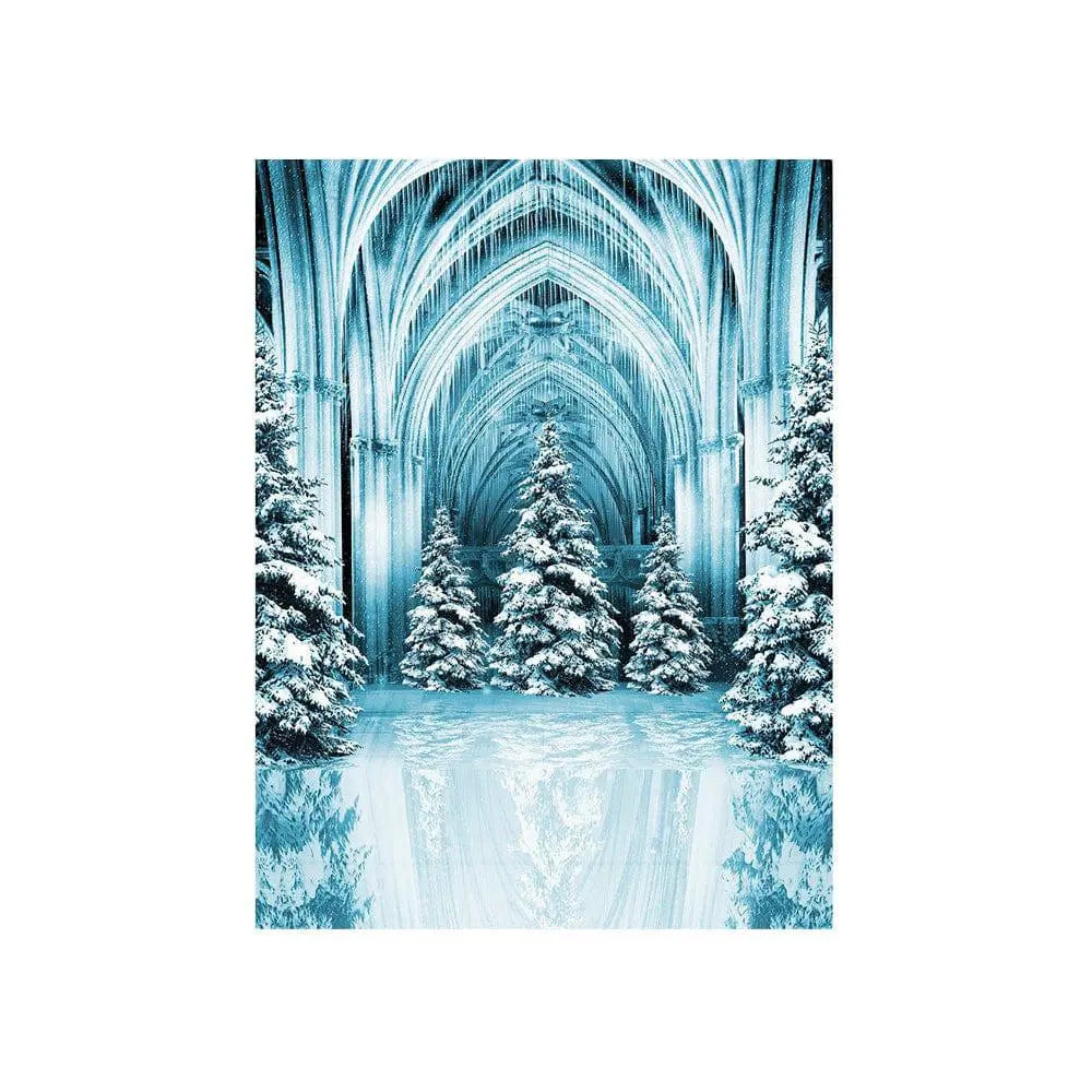 Christmas Ice Palace Photography Backdrop - Basic 4.4 x 5