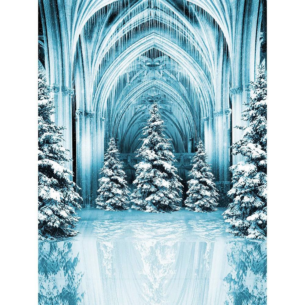 Christmas Ice Palace Photography Backdrop - Pro 8 x 10