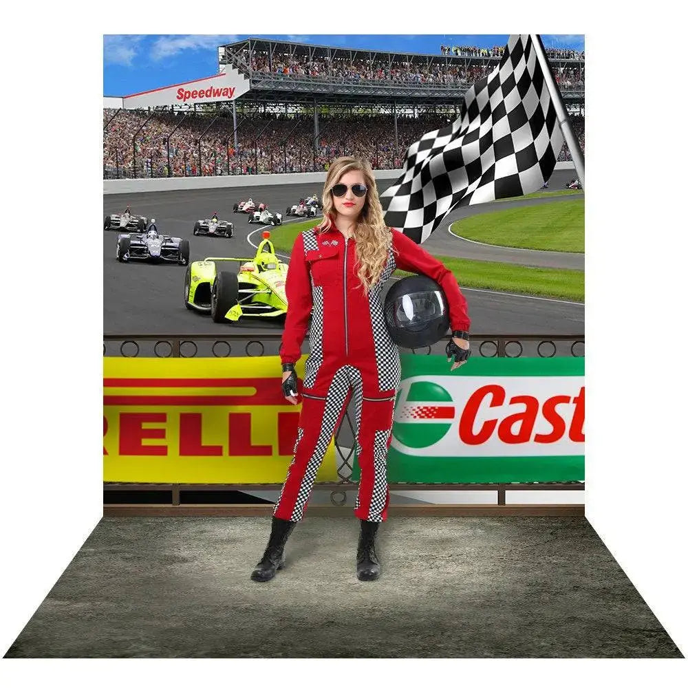 Formula 1 Racecar Speedway Photography Backdrop