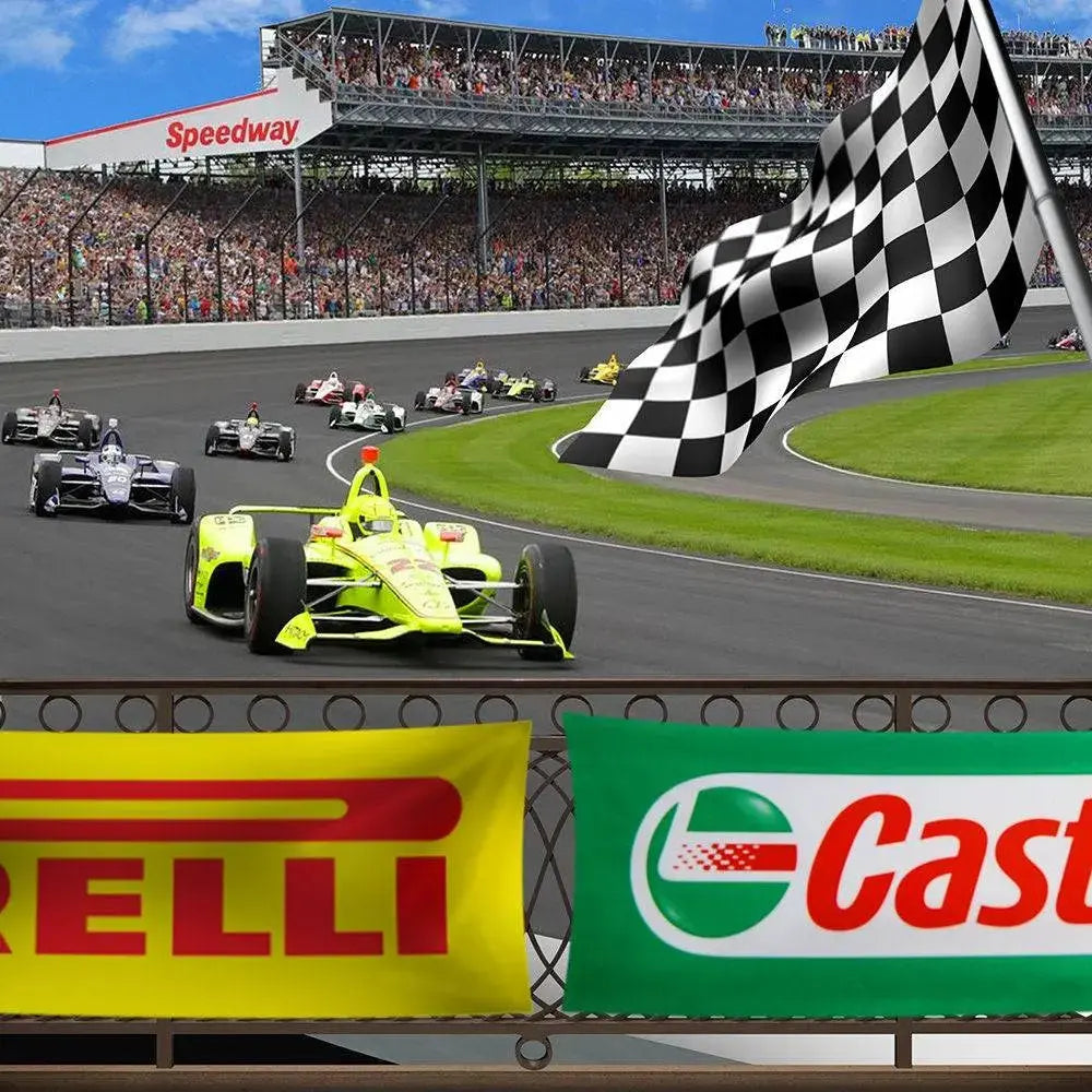 Racecar Speedway Photography Backdrop - Basic 10  x 8