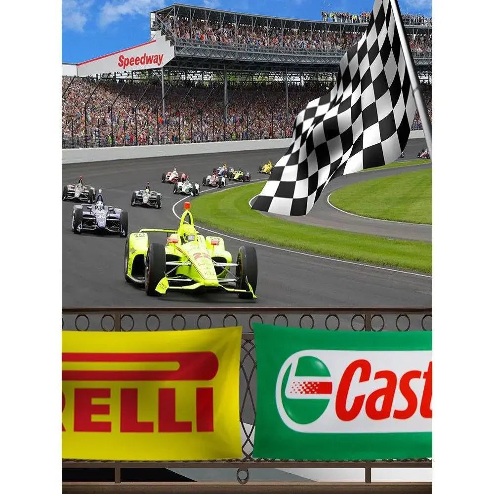Racecar Speedway Photography Backdrop - Pro 8 x 10