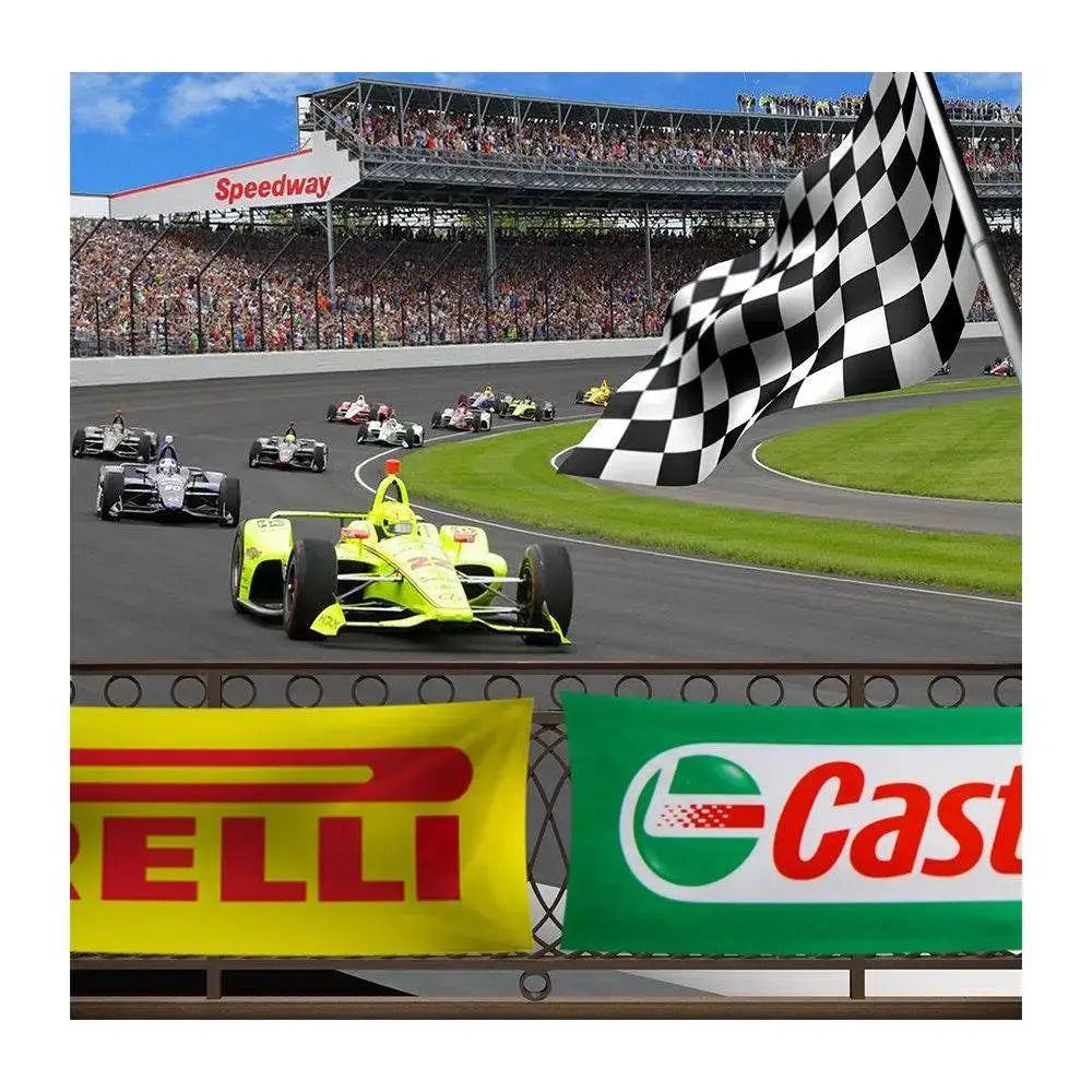 Racecar Speedway Photography Backdrop - Pro 8 x 8