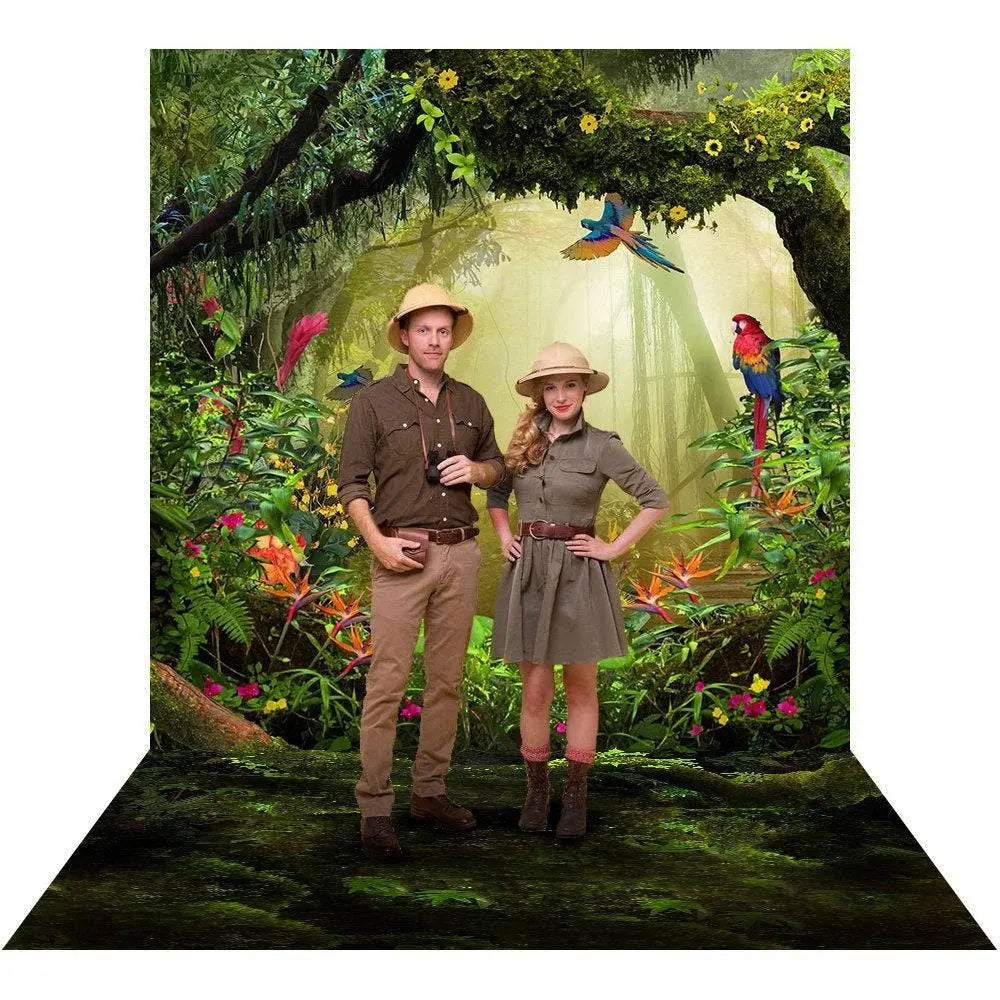 Green Jungle Photo BackdropGreen Jungle Photo Backdrop Background