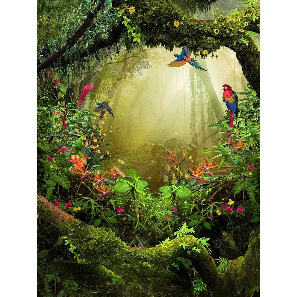 Green Jungle Photo Backdrop - Pro 8 x 10