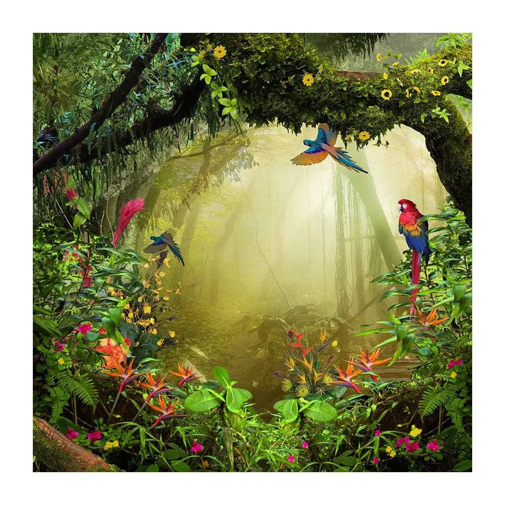 Green Jungle Photo Backdrop - Pro 8 x 8