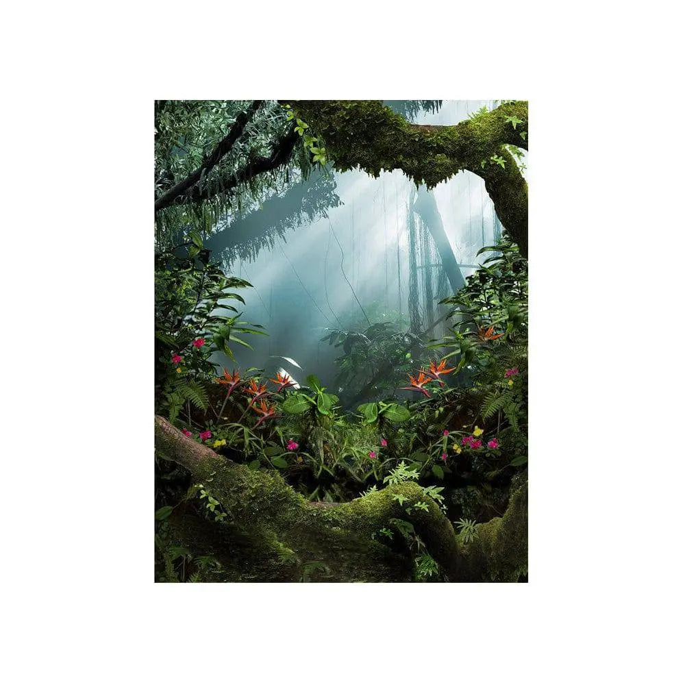 Realistic Jungle Photography Backdrop - Basic 4.4  x 5