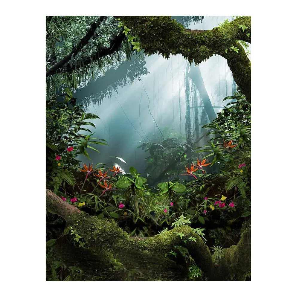 Realistic Jungle Photography Backdrop - Basic 6  x 8