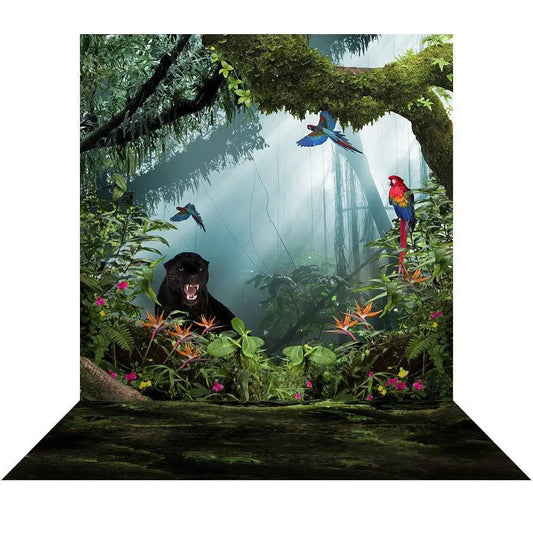 Black Panther Jungle Photo Backdrop