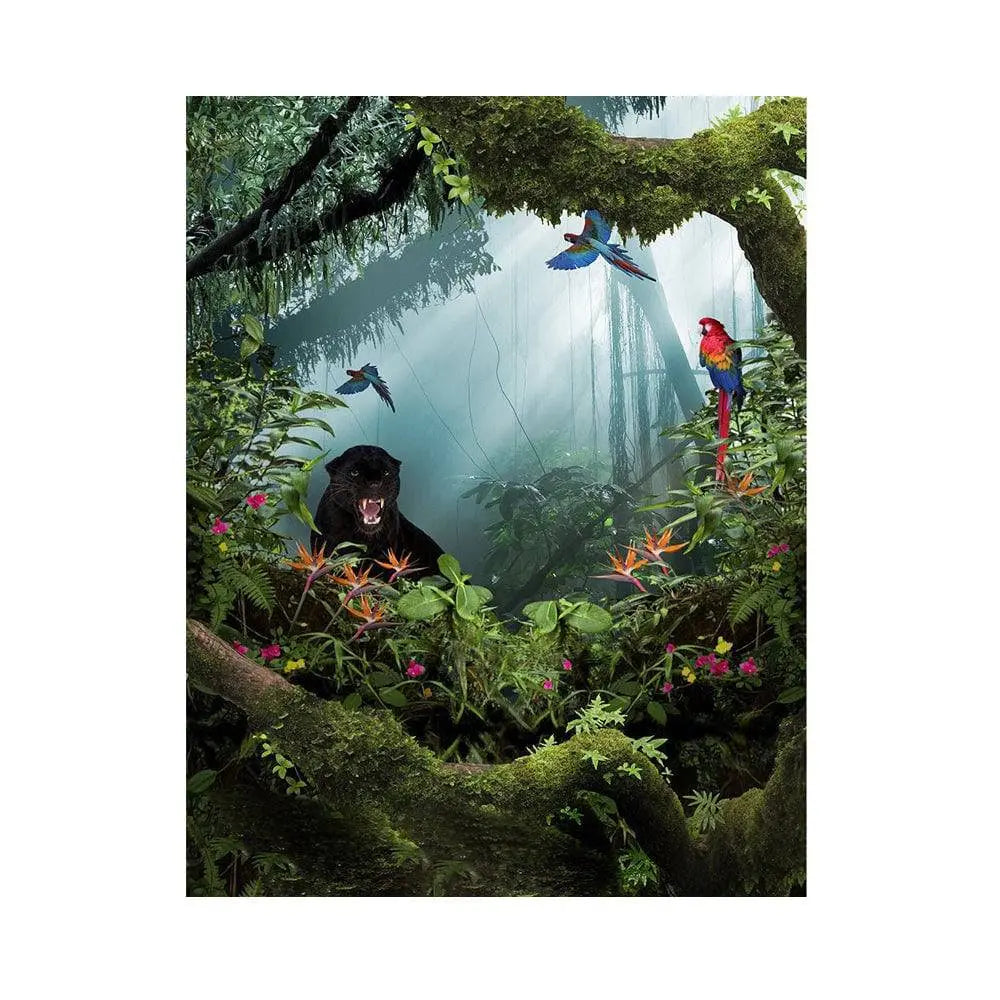 Black Panther Jungle Photo Backdrop - Basic 5.5  x 6.5